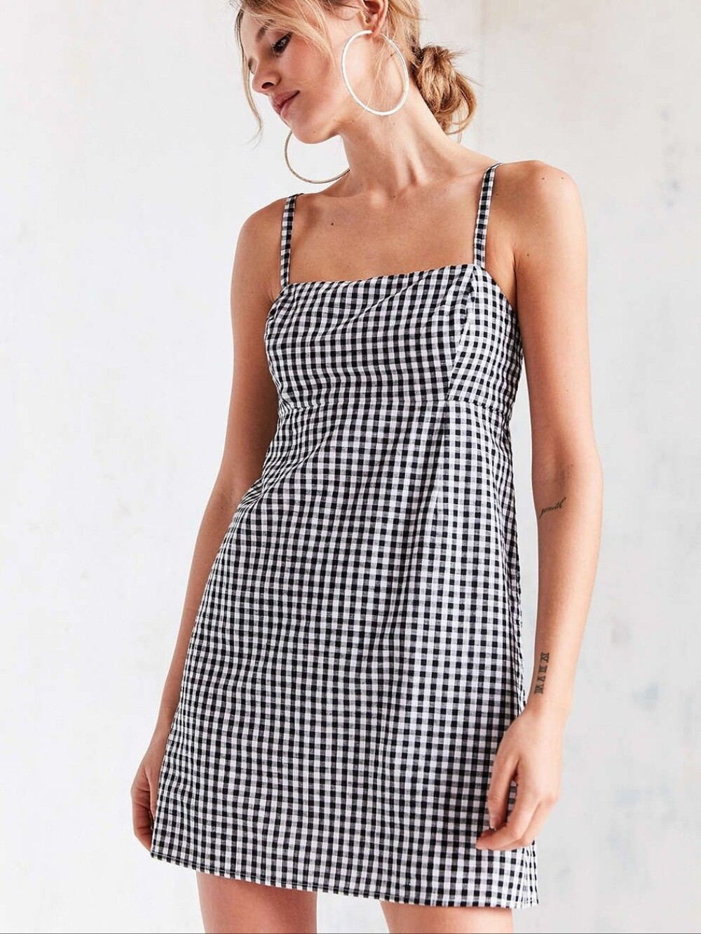 COOPERATIVE Urban Outfitters Gingham 100% Cotton Mini Sleeveless Dress 8 Medium